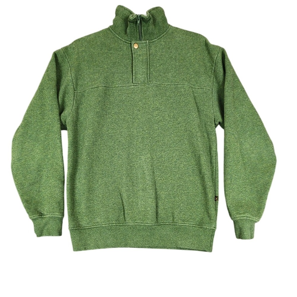 Orvis Charles F Orvis Signature‎ Collection Green 1/4 Zip Pullover Sweater Mens